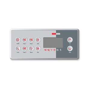 Gecko TSC-8 - 8: Jets 1, Jets 2, Blower, Light, ON/OFF, Filter, Up & Down at Castle Hot Tubs Pembrokeshire, Swansea and South Wales