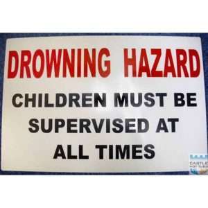 Spa Safety / Drowning Hazard Sign