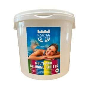 5kg multi pool 200g Multifunctional tablets at Castle Hot Tubs Pembrokeshire, Swansea and Cardiff Wales. Swim Spas, Hot Tubs, Pools and more