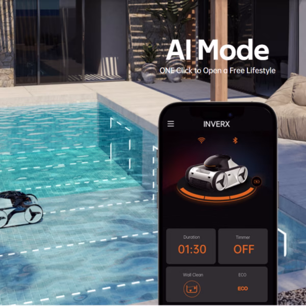 AI MODE Inver Warrior robotic pool cleaner
